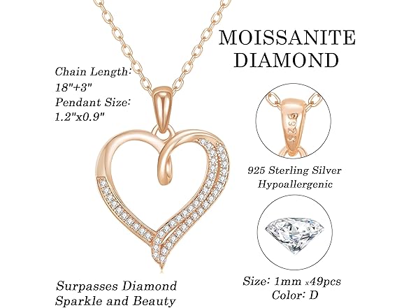 LAVALE Moissanite Necklace Gift for Women