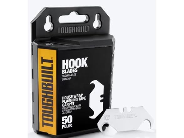 ToughBuilt TB-H4S50-14-60 50-Piece Hook Utility Blades?