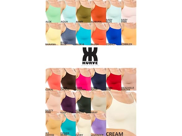 Kurve Women (Medium-Large) Camisole Tank Top