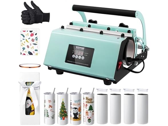 VEVOR Tumbler Heat Press Machine and Sublimation Tumblers