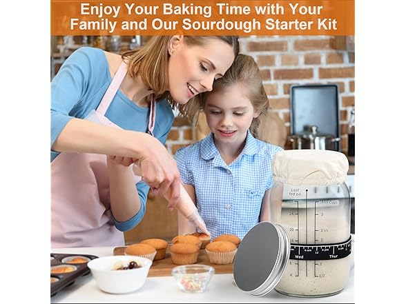 ROLIOUMEN Sourdough Starter Kit, 34oz