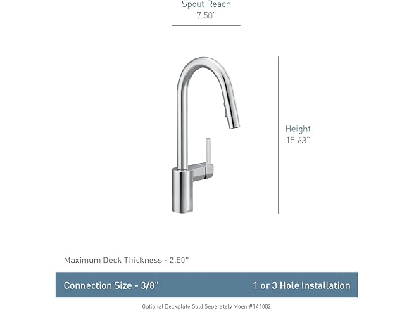 Moen Align Chrome One-Handle Modern Kitchen Pulldown Faucet