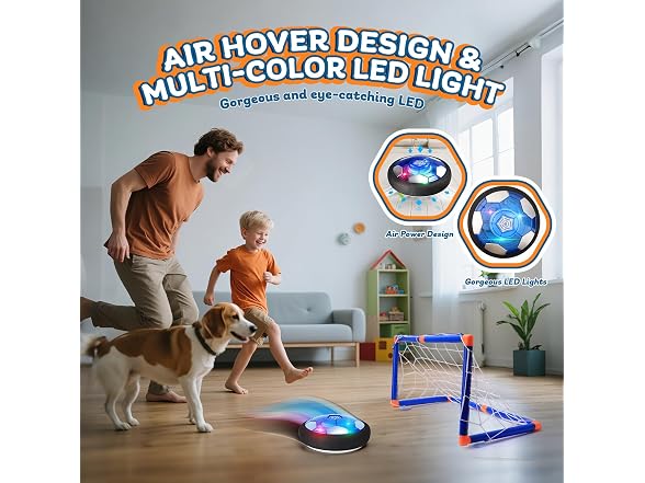 Nazano 3-in-1 Hover Hockey and Soccer Ball Set