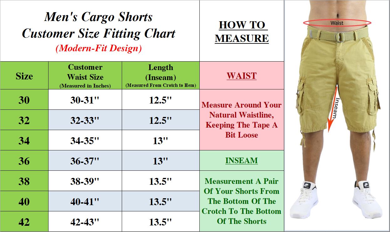 2Pk Mens Belted Cargo Utility Shorts - Gallery 14