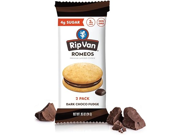 (54 cookies) Rip Van Dark Chocolate Fudge Romeos