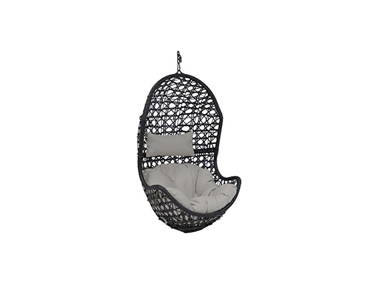 Sunnydaze Decor AJ-772 Cordelia Hanging Egg Chair Gray