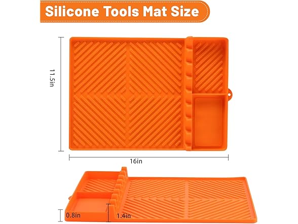 Silicone Grill Mat for Blackstone Griddle Cover 16" x 11.5"