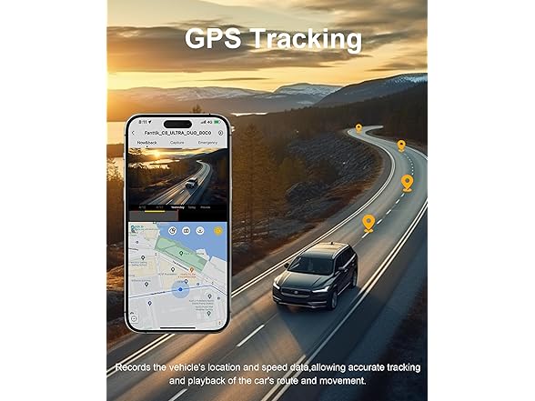 Estbuc 4K Dash Cam Front WiFi 64GB