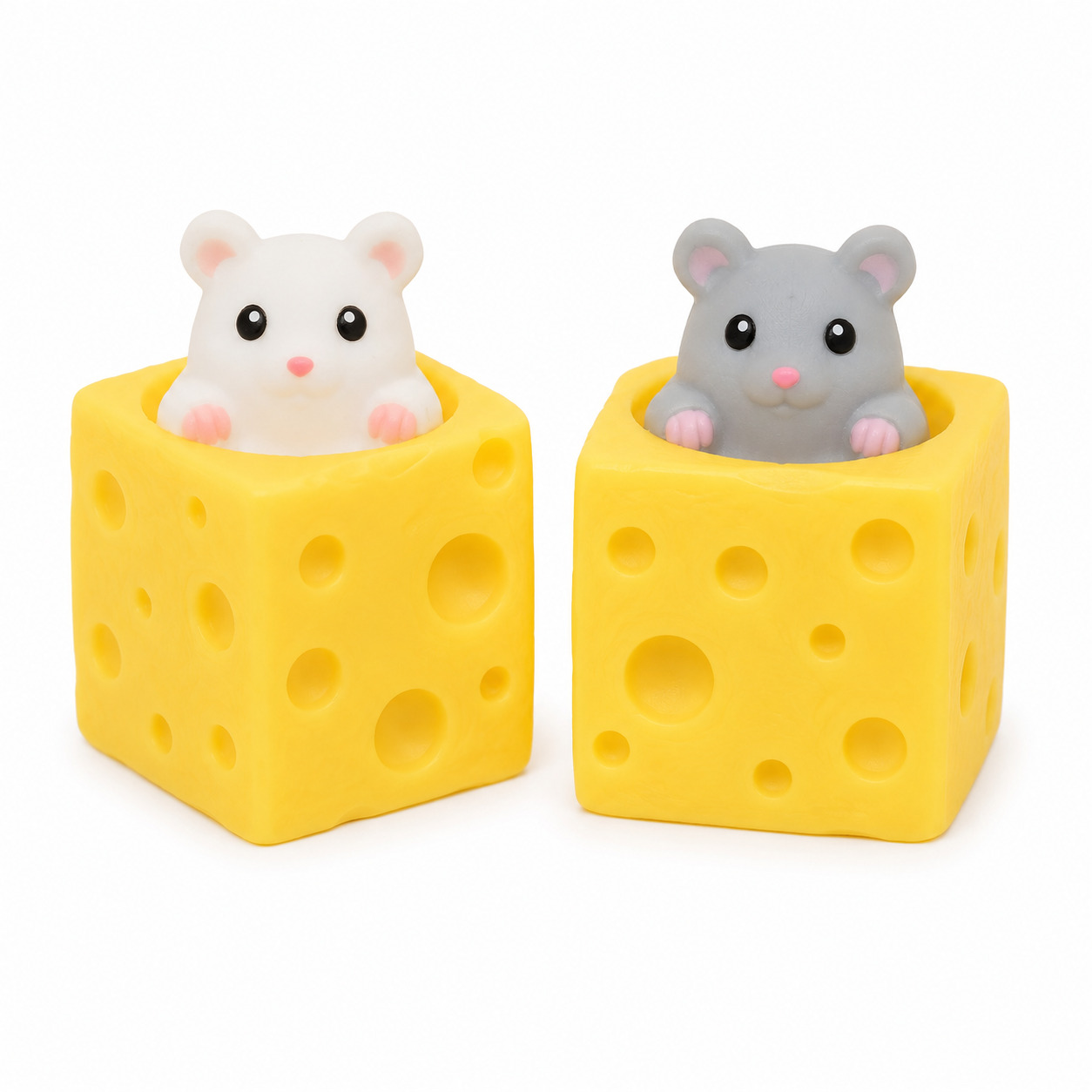 2-Pack Mystery Cheese Mouse Squishy - Gallery 4