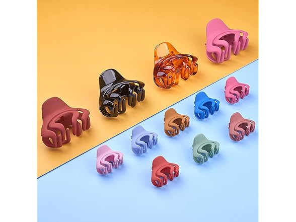 FITDON 4PCS Large & 8PCS Small Jaw Clips