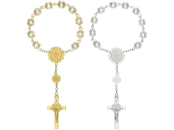Autom One Decade Rosary Bead Bracelets, 12-Count