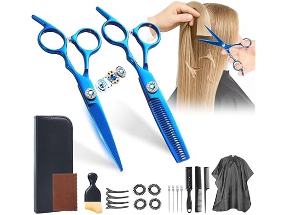 21Pcs 440C Hair Cutting Scissors Kit