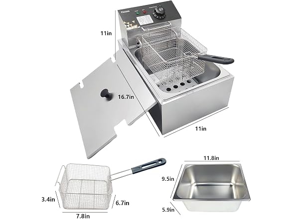 Electric Deep Fryer 10L/10.5QT