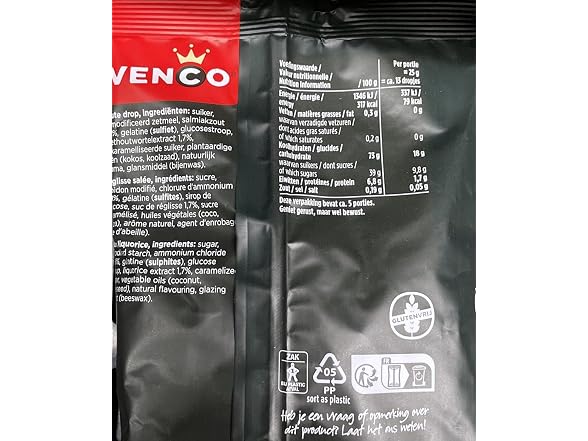 12pk Venco Double Salt Licorice