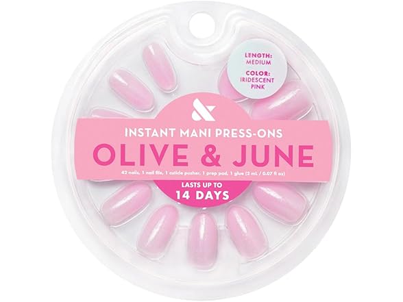 Olive & June Instant Mani Press-On Nails Iridescent Pink