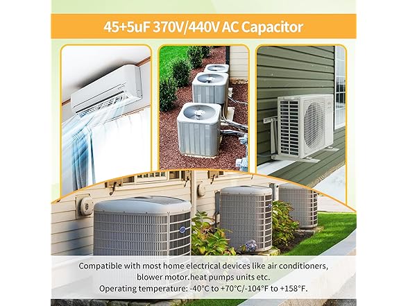 Denkuhin 45+5 uF 5% MFD CBB65 Dual Run