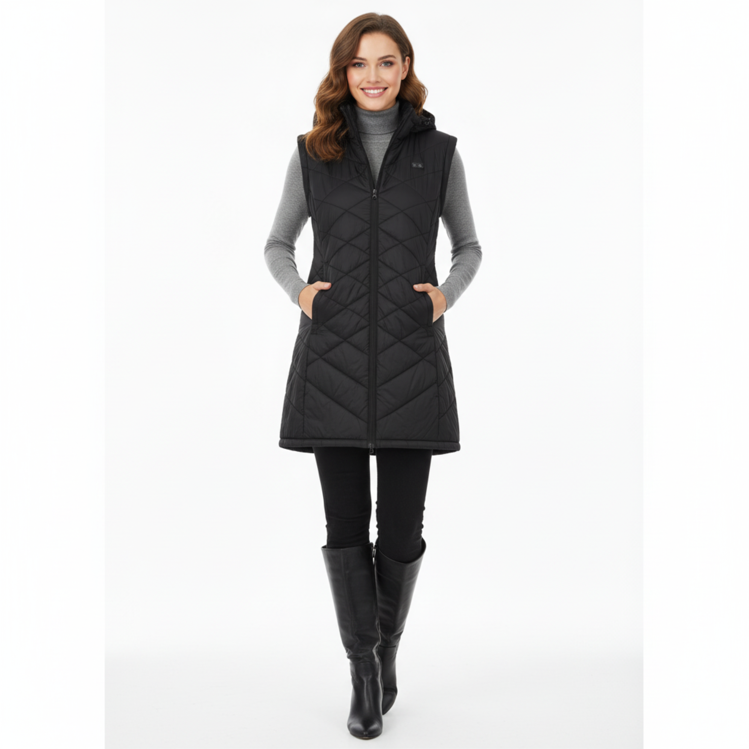 Helios Hybrid Women's Versatile 2 N 1 Coat Vest With Powerbank - Gallery 22