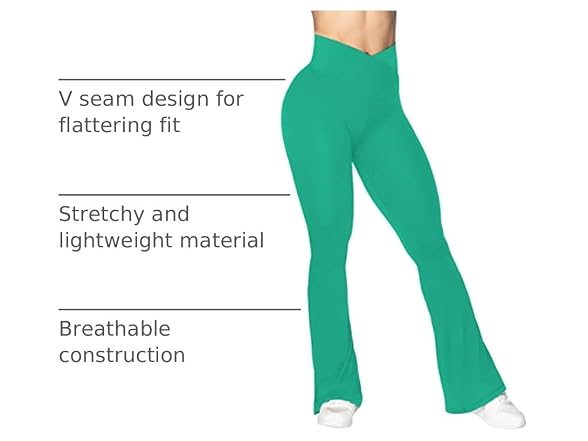Sunzel Flare Leggings 32in M Golf Green