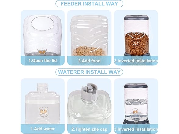 Elevon Auto Cat Feeder & Water 3.8L Gry