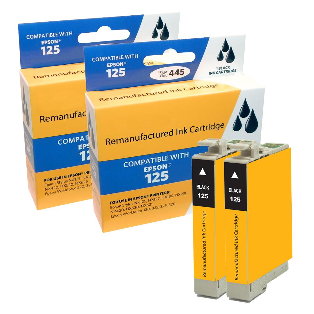 Compatible Epson T125120-D2 125 Black Ink Cartridge (2 Pack) - Gallery 2