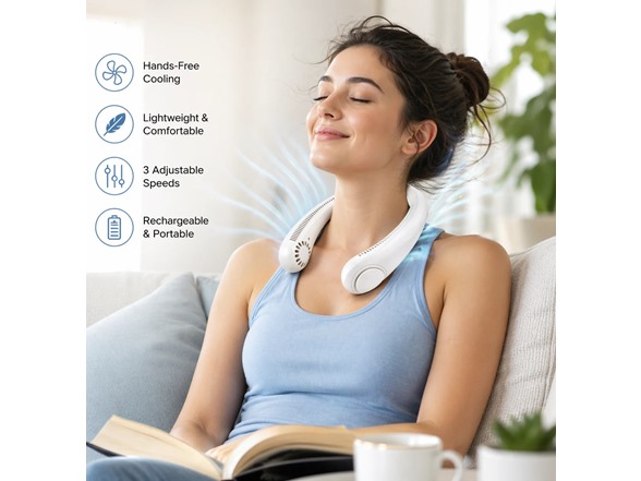 Portable USB Rechargeable Neck Fan
