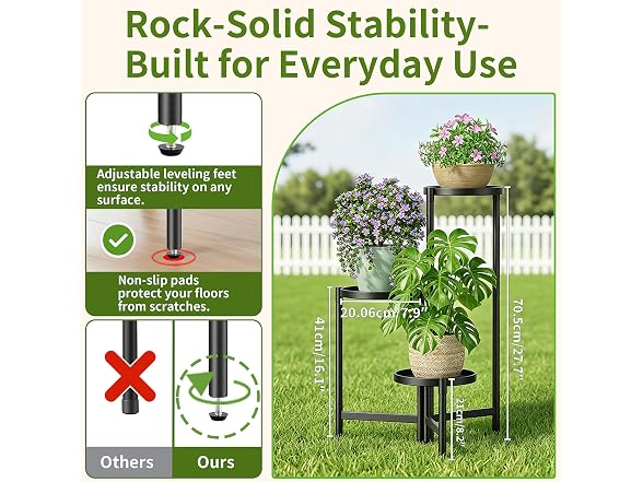 NQW 3 Tier Large Plant Stand Indoor