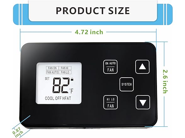 GeRRiT RV LCD Screen Digital Thermostat