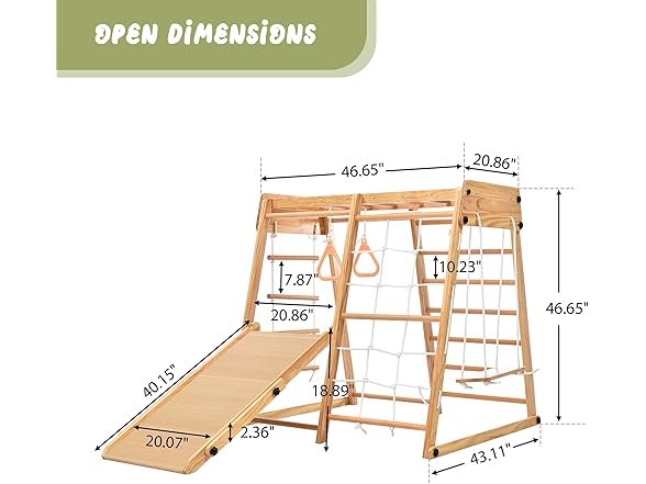 Indoor Playground 8-in-1 Jungle Gym