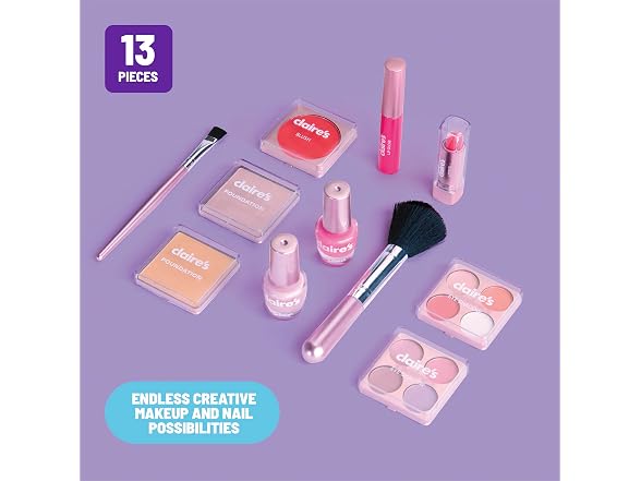 Claire's Makeup Vanity with Light-Up Tri-Panel Mirror