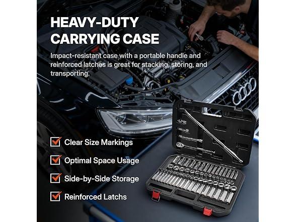 BLACK CANYON 73-Piece 3/8 Deep Socket Set