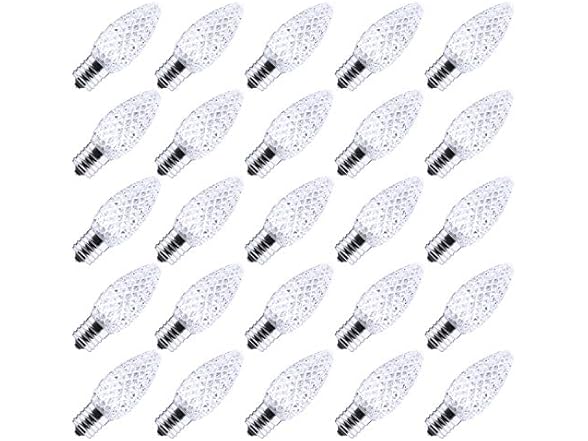 Brightown 100 Pack C9 LED Replacement Christmas Light Bulbs