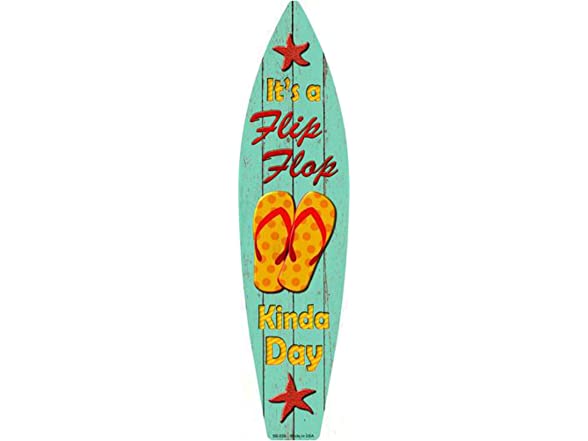 American Flag Mini Surfboard Sign - 17 X 4.5 Aluminum Outdoor Decor (Rustproof)
