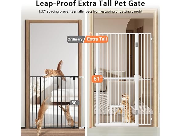 MODCART 61" Extra Tall Cat Gate for Doorway
