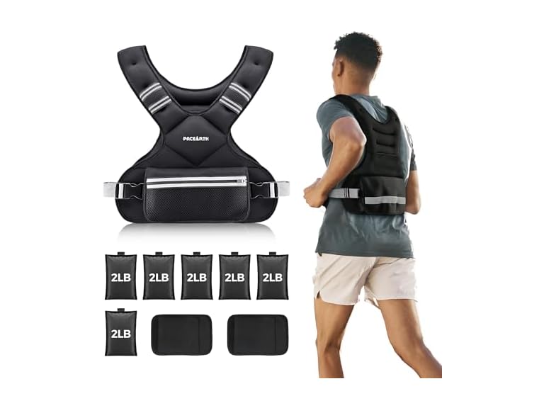 PACEARTH Weighted Vest 20-32lb Ironsand