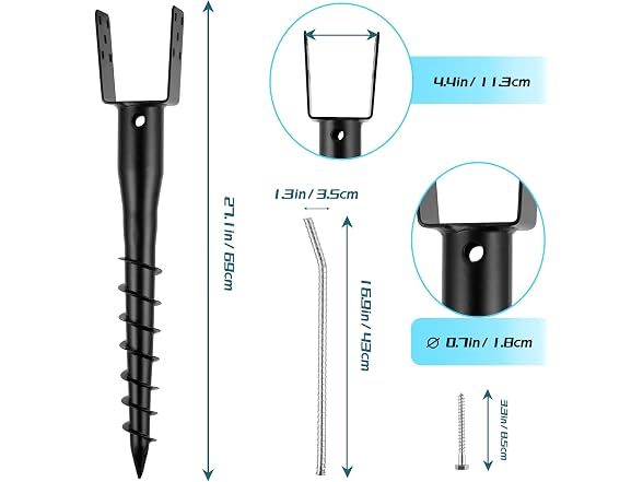 XYADX No Dig Ground Screw Anchor