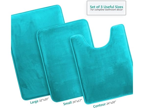 Clara Clark Bathroom Rugs Sets 3 Piece