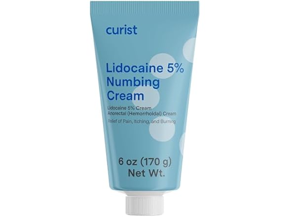 Curist 5% Lidocaine Cream Maximum Strength