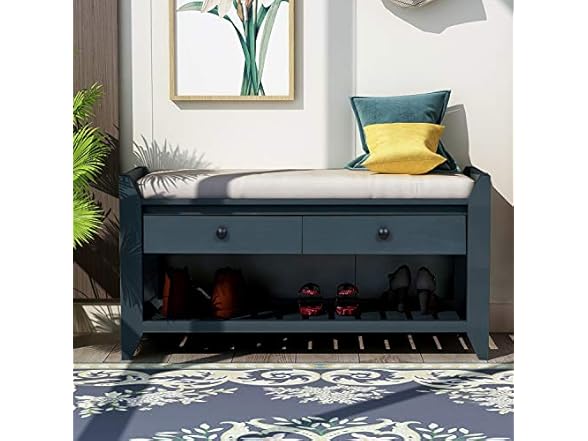 SPOFLYINN Shoe Bench, Entryway Storage Bench (Open Box)
