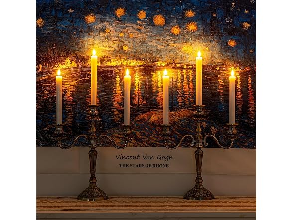 Homemory Real Wax LED Flameless Taper Candles with Timer