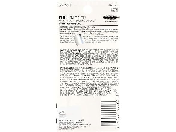 Maybelline Full N Soft Waterproof Mascara Very