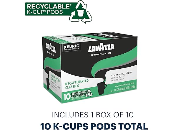 Lavazza Classico Decaf Single-Serve Coffee K-Cups