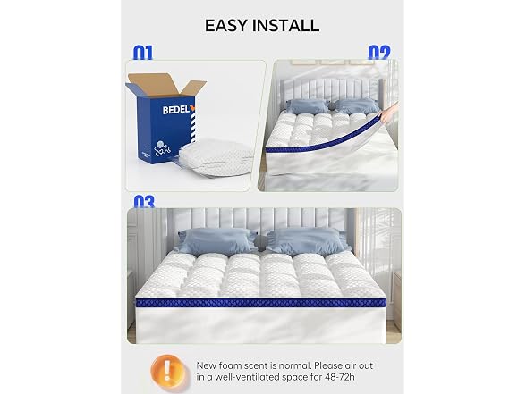 BEDELITE 3" Mattress Topper, King