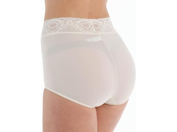 Bali Women's (8) Lacy Skamp Brief Panty (8 Black)