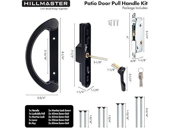 Patio Sliding Door Lock with Key