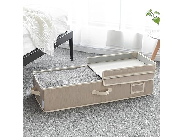 Sukkiri Homu Under Bed Storage Bag  Clay