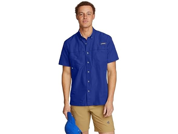 Eddie Bauer (L) Short Sleeve Ripstop Guide Shirt