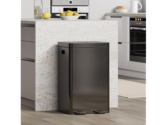 Takywep Dual Compartment Kitchen Trash Can - 2×8 Gallon 