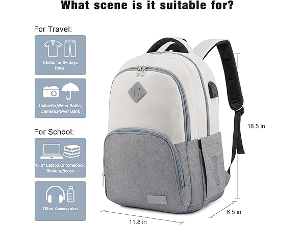 LOVEVOOK 15.6" Classic Backpack