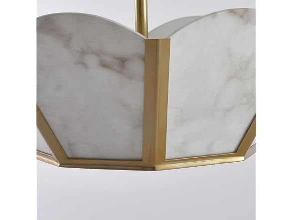 Gold Semi Flush Mount Chandelier Light for Kitchen, 15"
