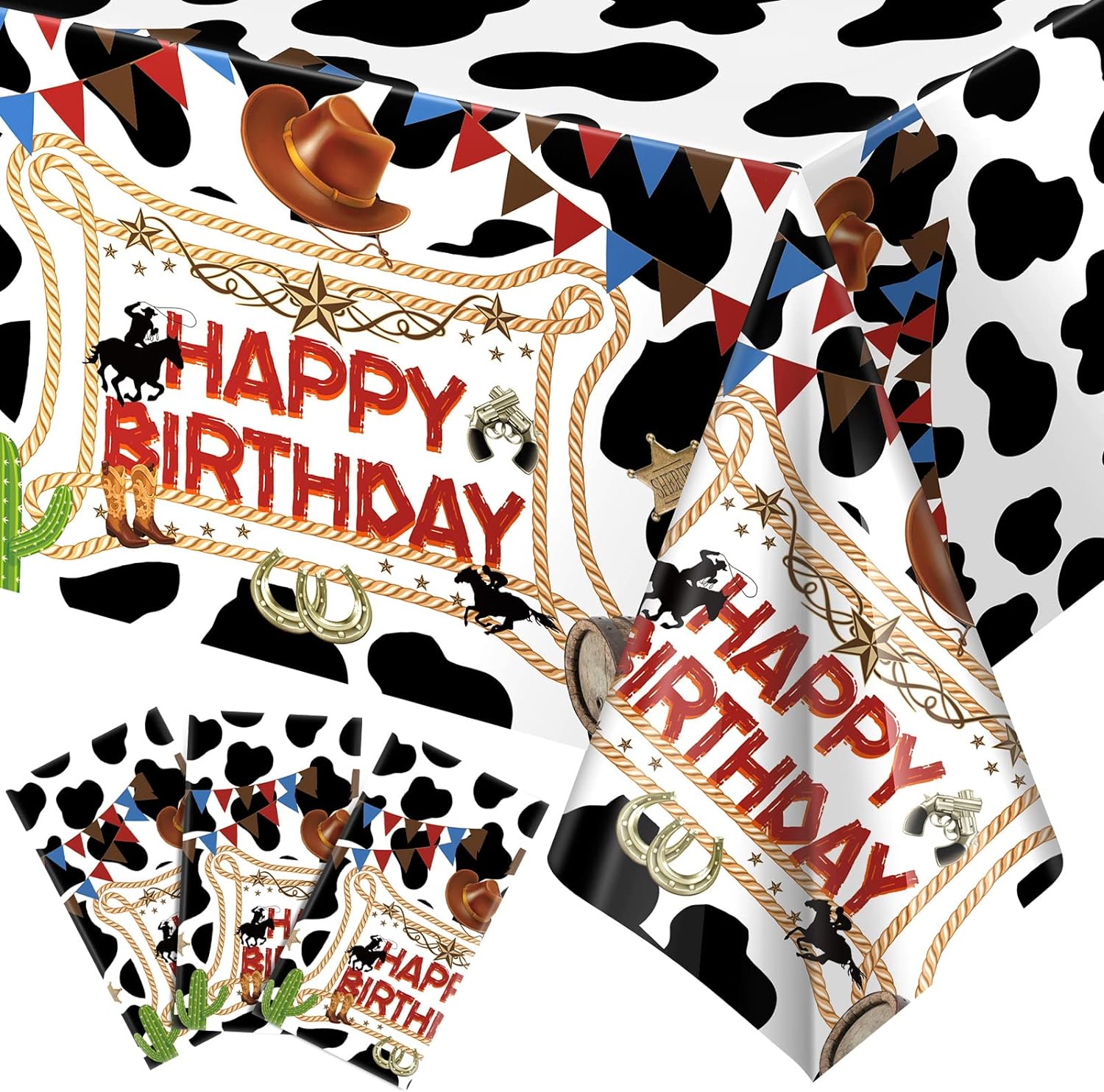6 Western Cowboy Birthday Tablecloth  - Gallery 4